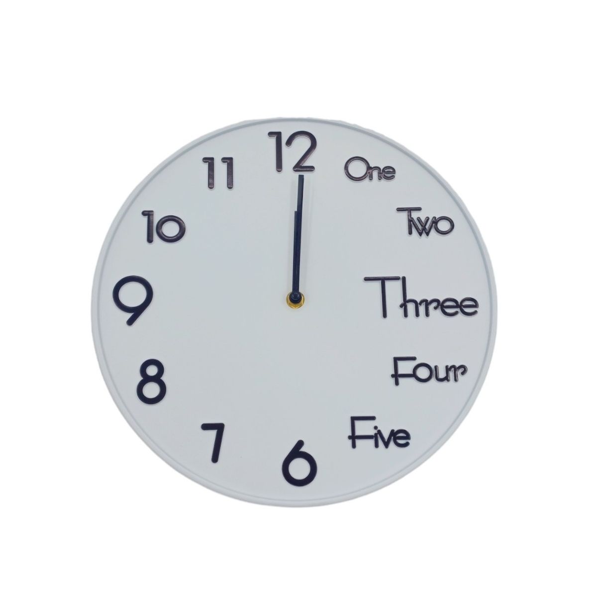 Reloj Pared Mural Redondo 30cm Pvc Blanco, marca MOGA - Foto Principal