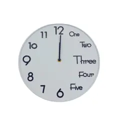 MOGA - Reloj Pared Mural Redondo 30cm Pvc Blanco