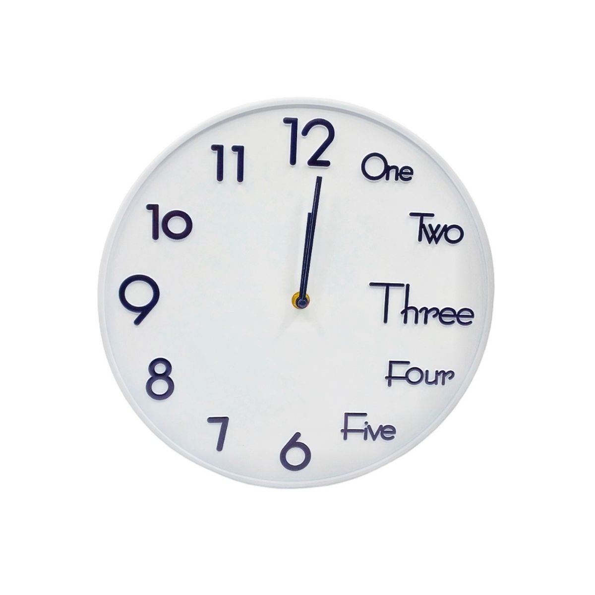 Reloj Pared Mural Redondo 30cm Pvc Blanco, marca MOGA - Foto 2