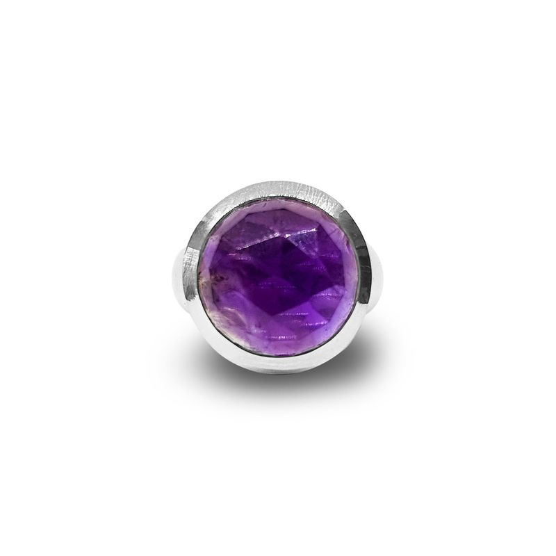 ANDREA COGGIOLA JOYAS - Anillo Denali Amatista  Plata Fina 925