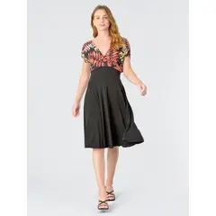 BOUS - Vestido Noruega Estampado Negro