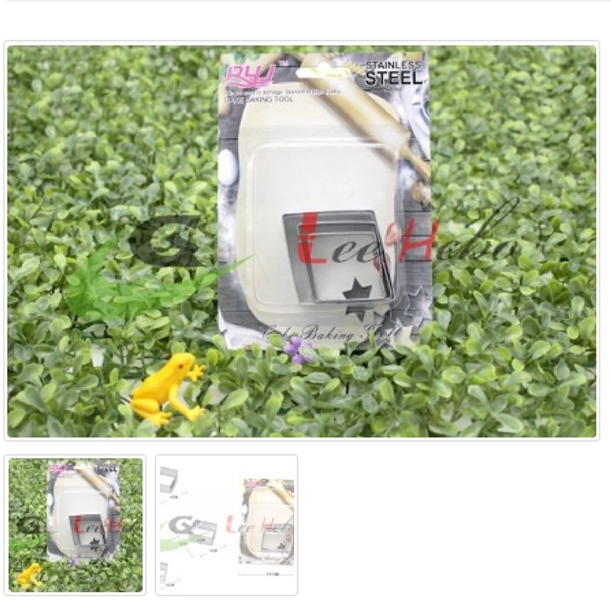 GENERICO - Cortador De Galletas 3 Piezas Acero Inoxidable Figura Diamantes