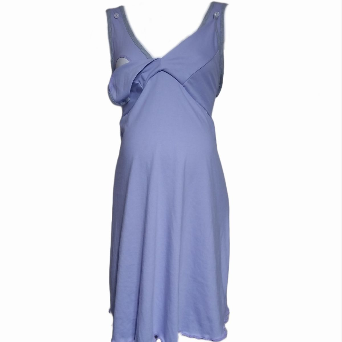 DMOM - Camisa de dormir Maternal y Lactancia DMom color Lavanda modelo Bretel