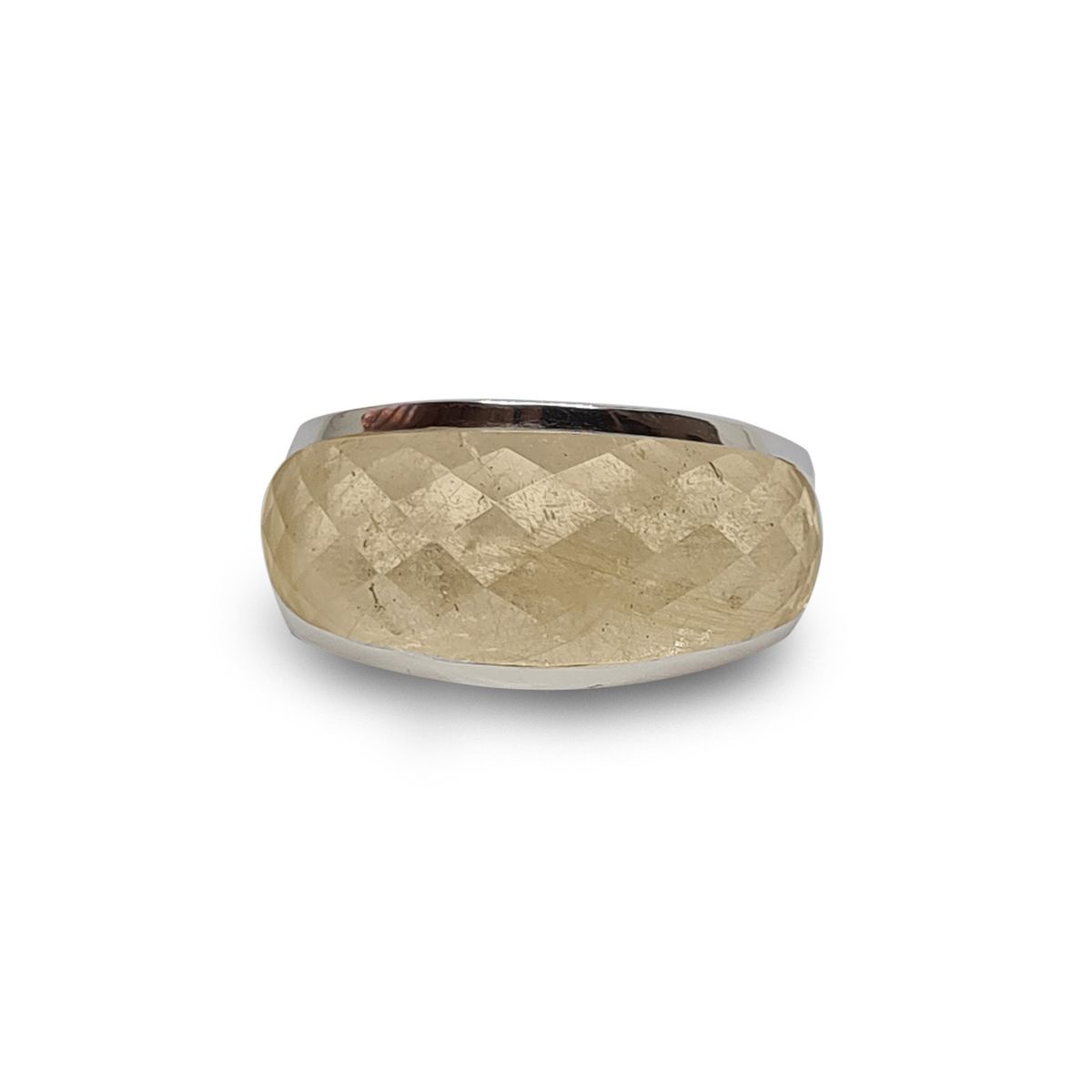 COGGIOLA - Anillo Indira Cuarzo Rutilado Plata Fina 925