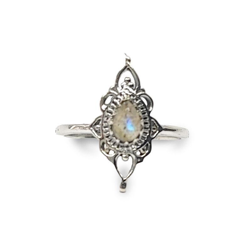 ANDREA COGGIOLA JOYAS - Anillos Ishani Piedra Labradorita Plata Fina 925