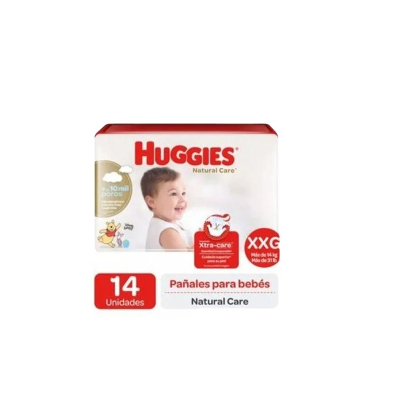HUGGIES - Pañales Huggies Natural Care XXG 112 Unidades