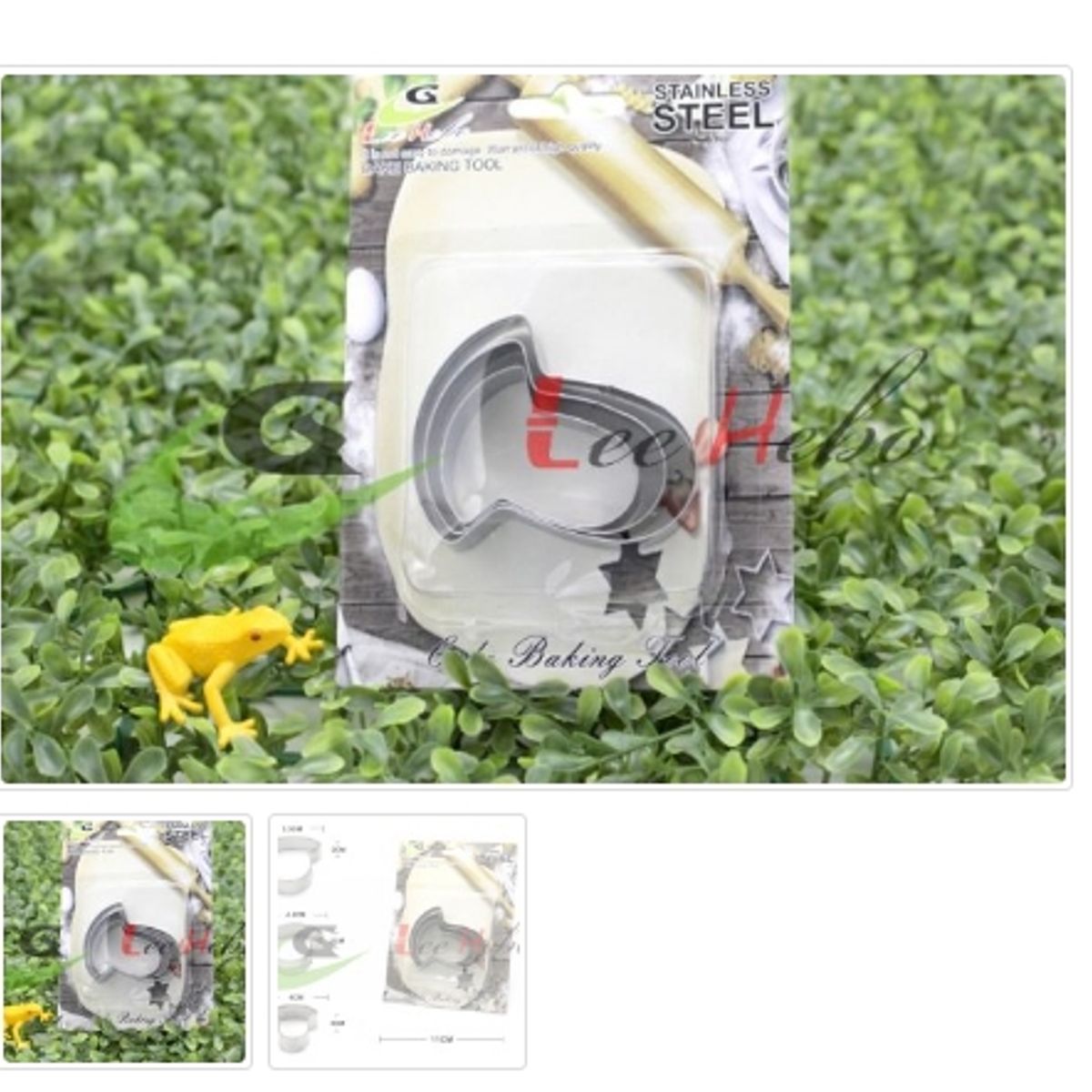 GENERICO - Cortador De Galletas 3 Piezas Acero Inoxidable