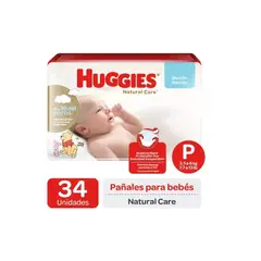 HUGGIES - Pañales Natural Care P 34 Unidades