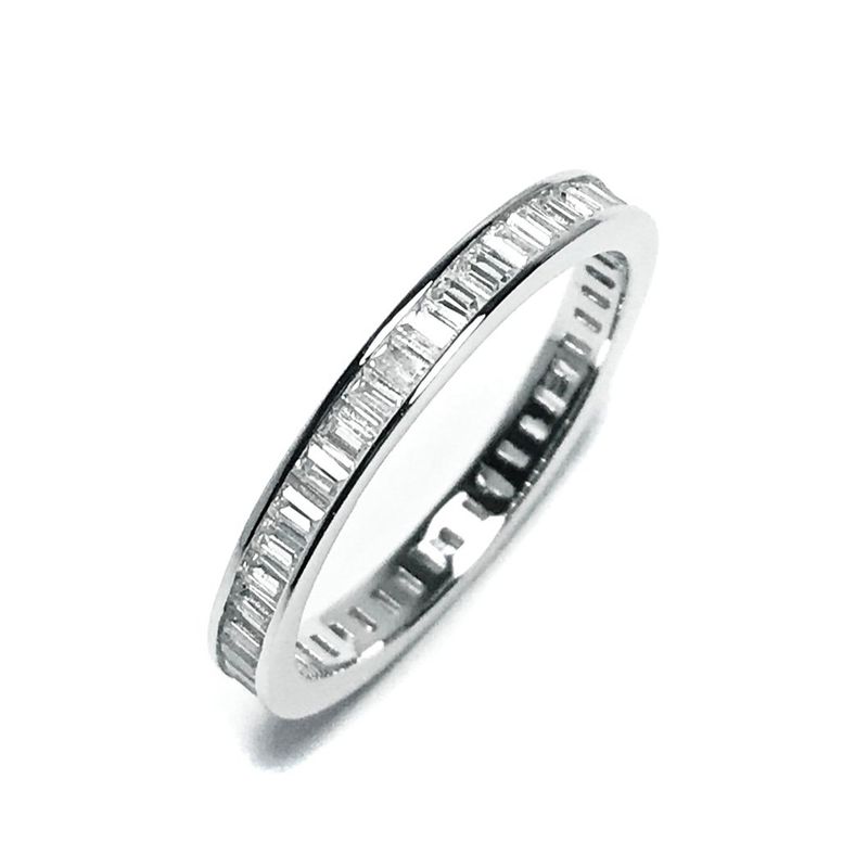 ANDREA COGGIOLA JOYAS - Anillo Cintillo Circón Plata Fina 925