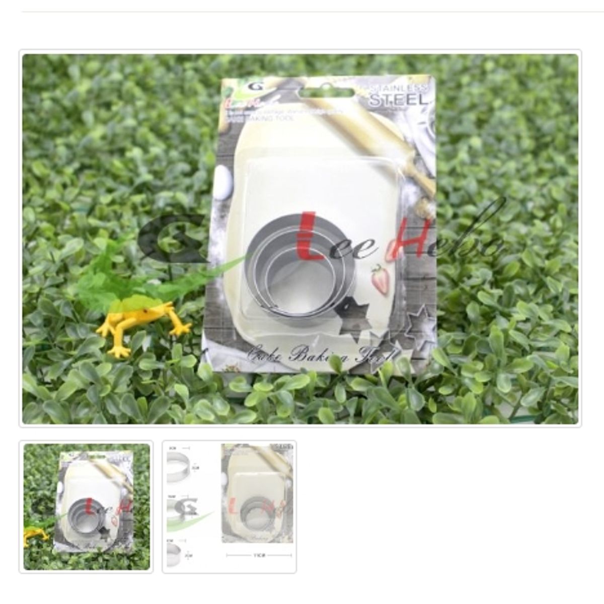 GENERICO - Cortador De Galletas 3 Piezas Acero Inoxidable Figura Redonda