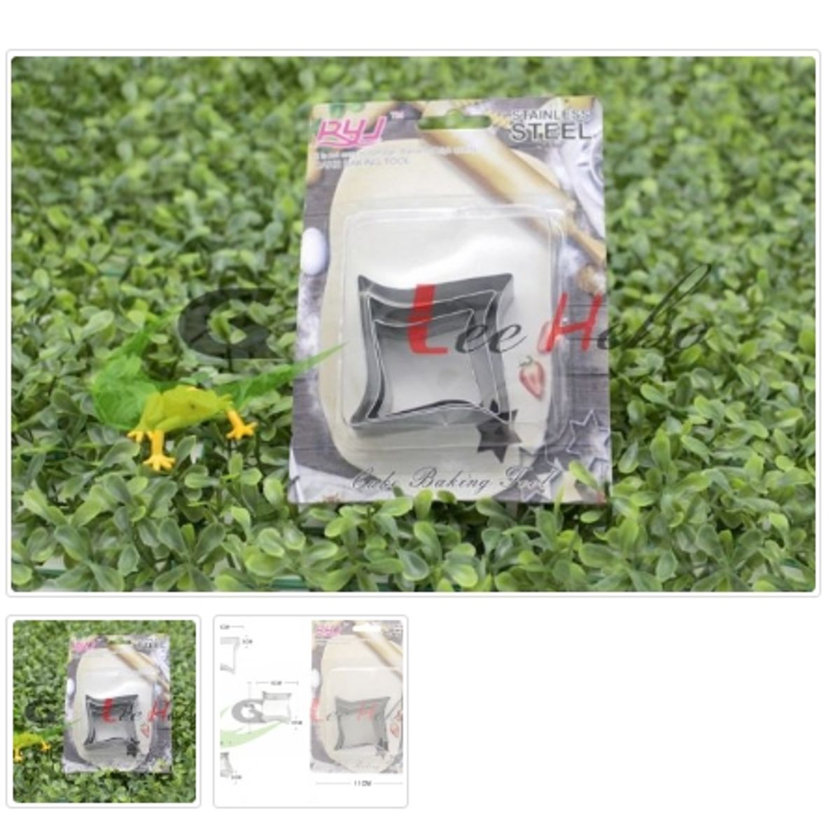 GENERICO - Cortador De Galletas 3 Piezas Acero Inoxidable Figura Espiral