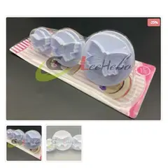 GENERICO - Cortador De Galletas 3 Piezas Plastico Figura Mariposa