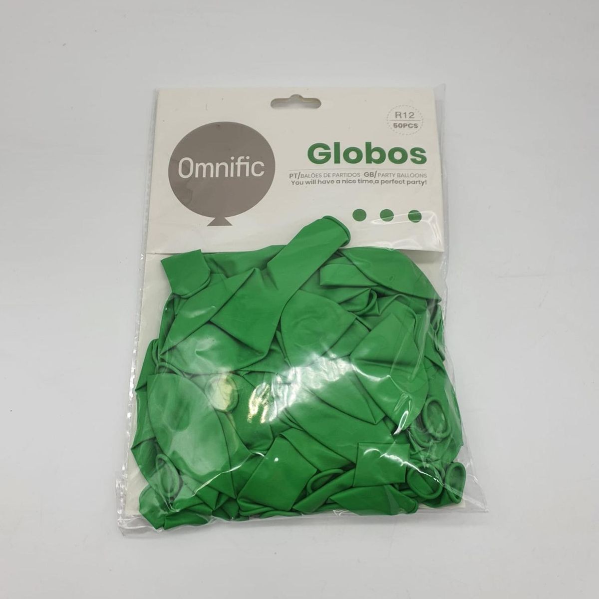GENERICO - Globos Color Verde 50 Unidades Tamaño R12