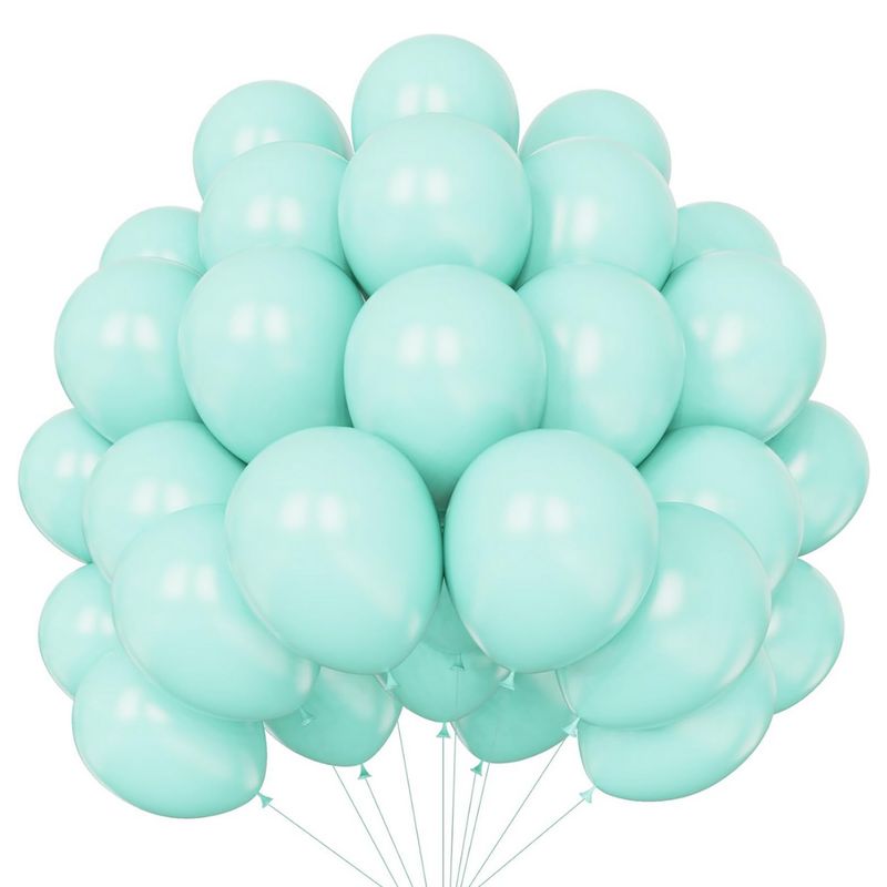 GENERICO - Globos Verde Agua Macaron 50 Unidades Tamaño 25 Cm