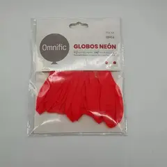 GENERICO - Globos Color Rojo Neon 12 Unidades Tamaño 25 Cm Fiestas