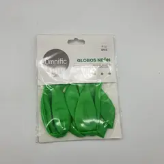 GENERICO - Globos Color Verde Neon 8 Unidades Tamaño R12 Fiesta