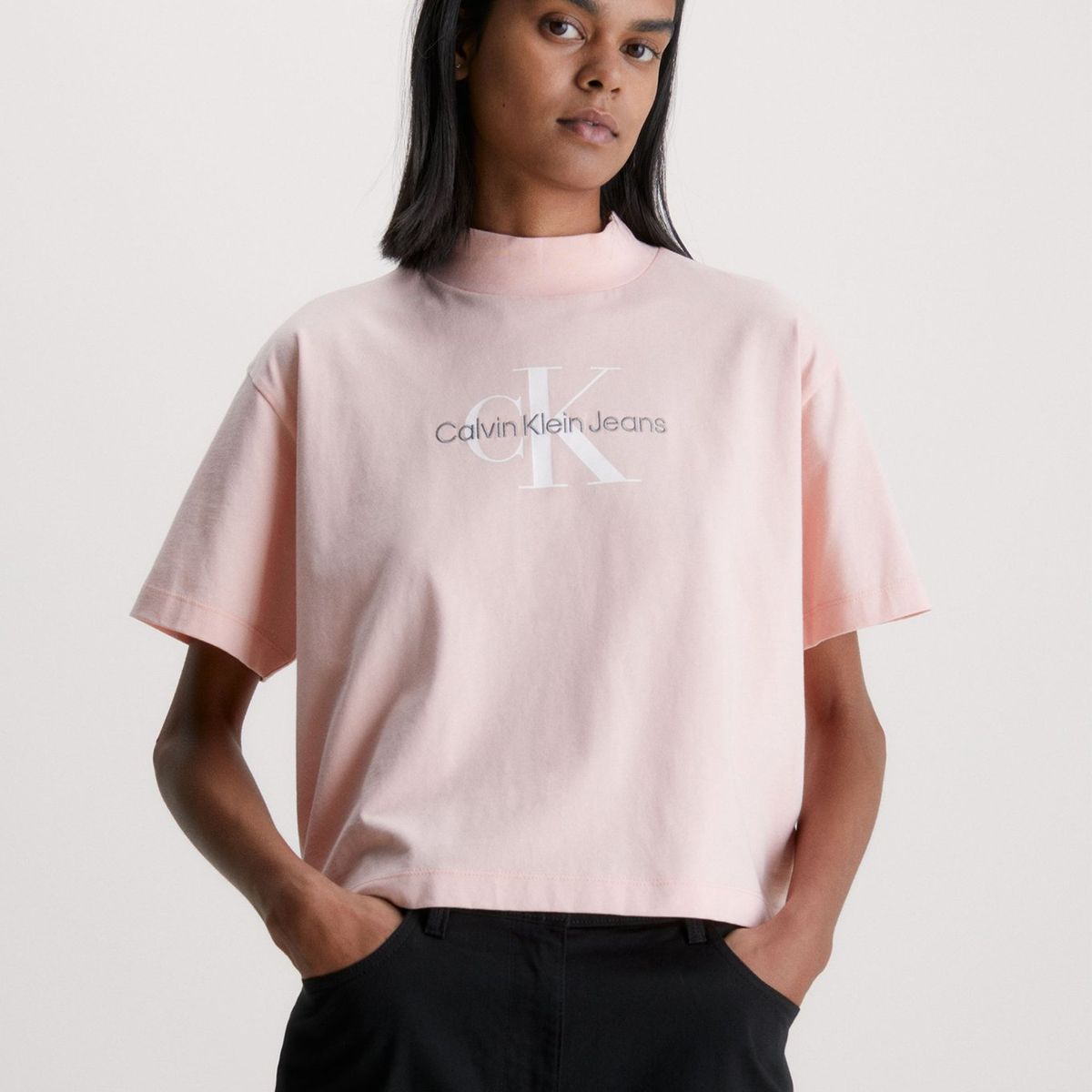 CALVIN KLEIN - Polera Archival Monologo  Rosado Calvin Klein
