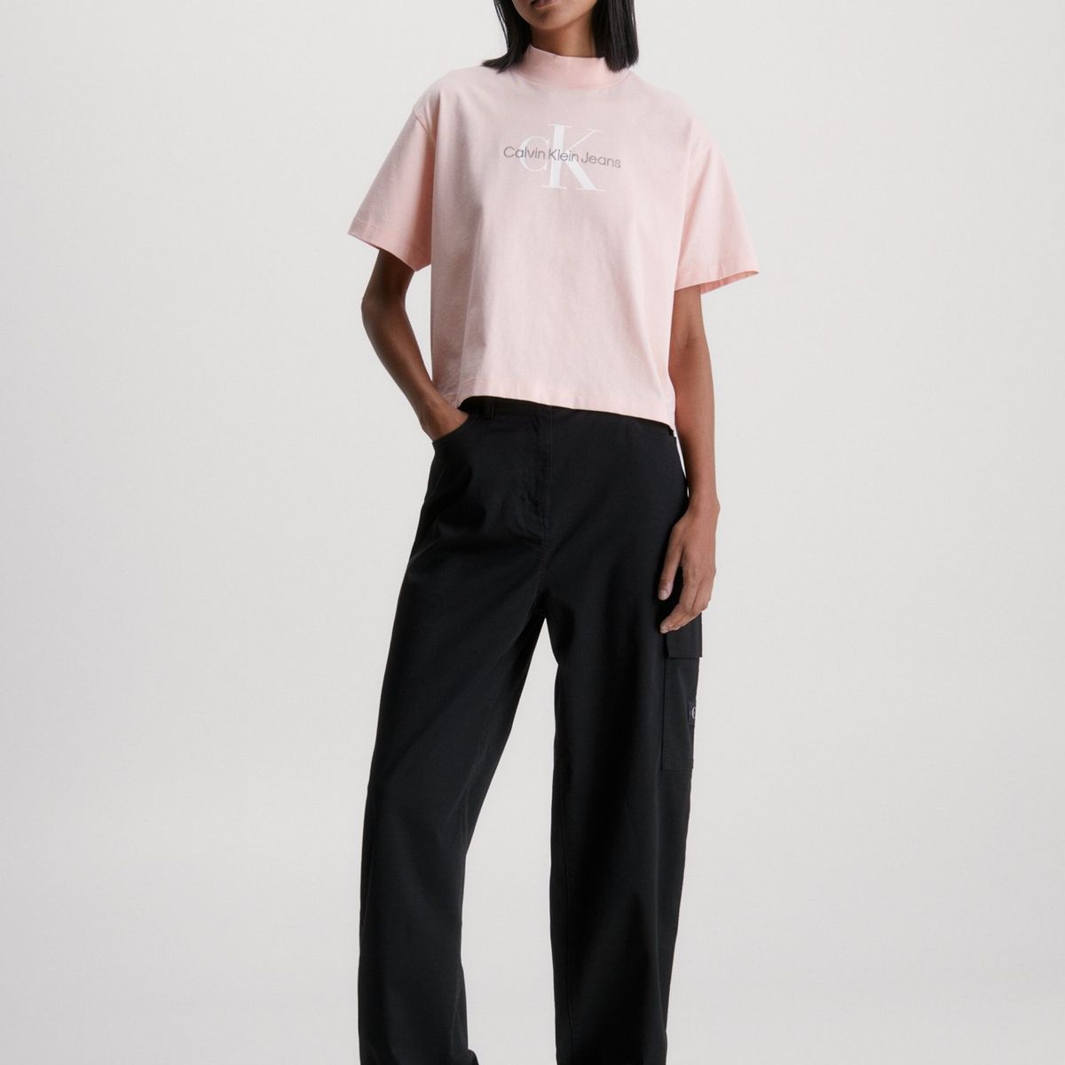 CALVIN KLEIN - Polera Archival Monologo  Rosado Calvin Klein