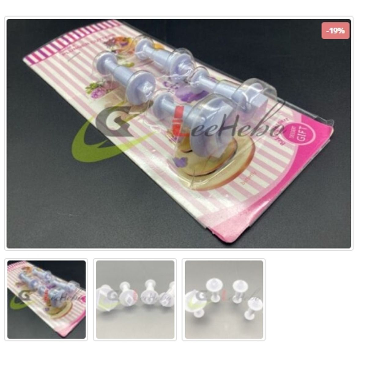 GENERICO - Cortador De Galletas 4 Piezas Plastico  Figura Rombo