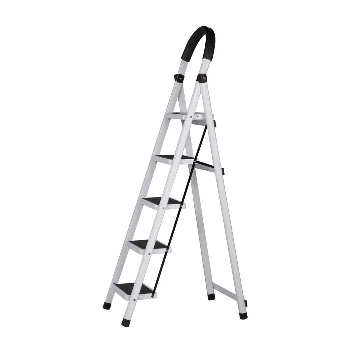 HALTEN - Escalera Plegable de Acero 5 Peldaños