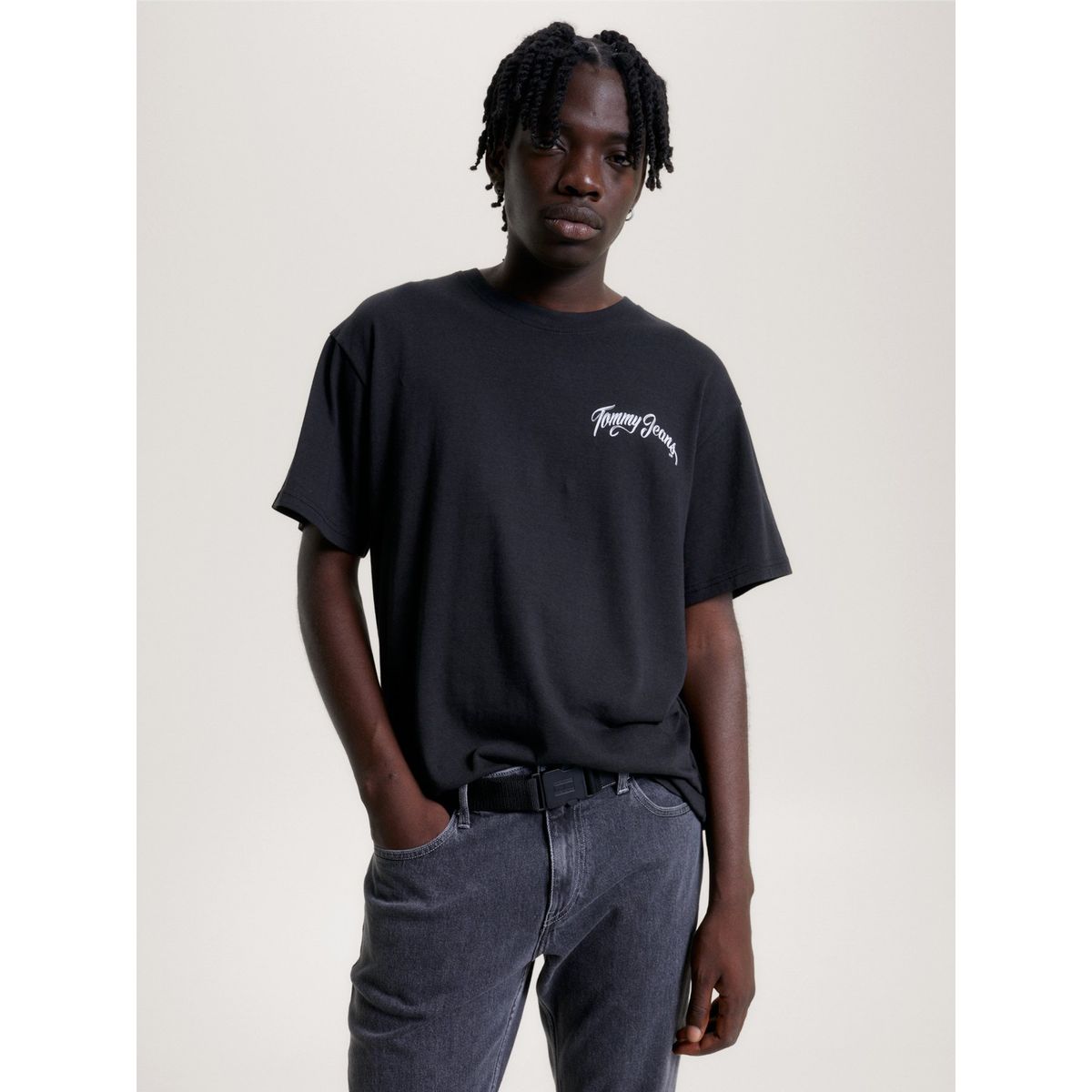 TOMMY HILFIGER - Polera Con New York City Logo Negro Tommy Hilfiger