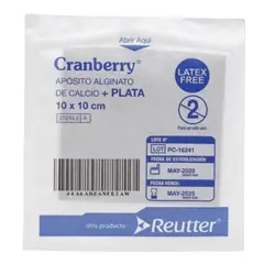 CRANBERRY - Apósito Alginato Calcio Y Plata 10x10 1 Unidad