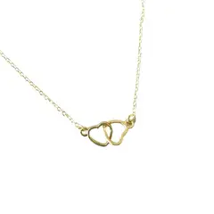 GENERICO - Collar mujer corazónes dorado