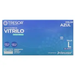 REUTTER - Guantes Vitrilo Azul Tresor Grado Medico - Talla L