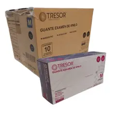 REUTTER - Pack 10 Cajas Guantes Vinilo Sin Polvo Tresor - Talla M