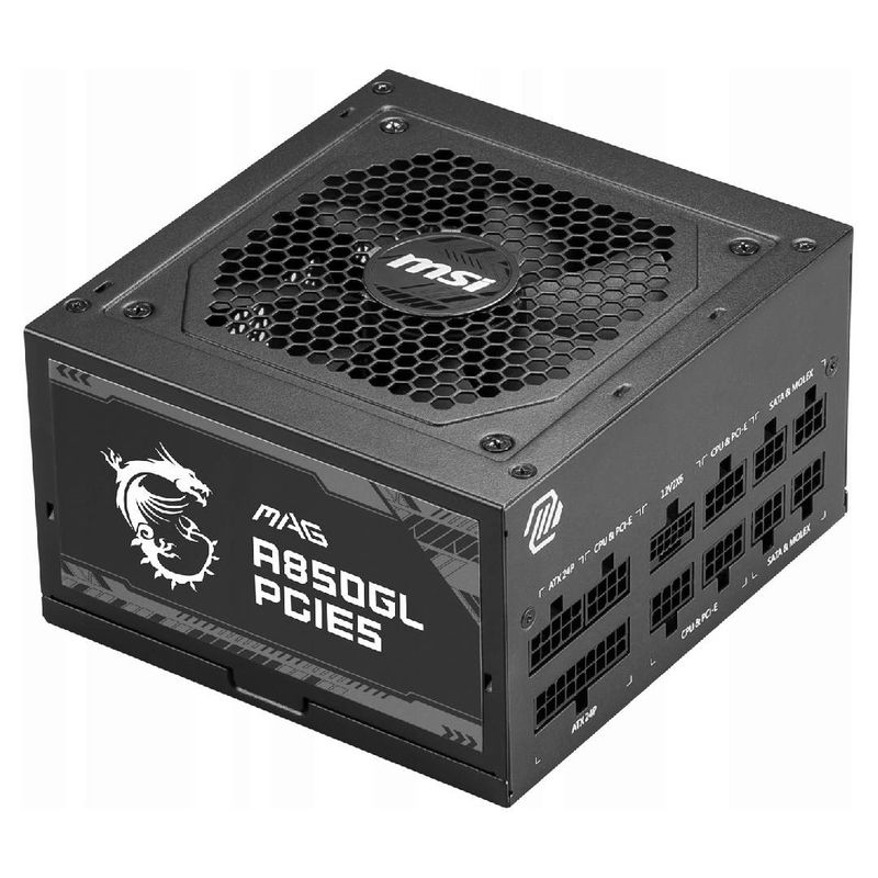 MSI - Fuente de Poder MSI MAG A850GL PCIE5 80 Plus Gold Modular
