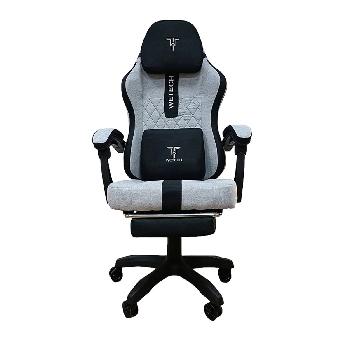 GENERICO - Silla Gamer Wetech Color Gris y Negro Modelo LS-1118