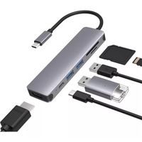 Hub Adaptador Tipo C Compatible Con Apple Windows Android