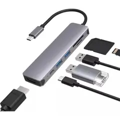 GENERICO - Hub Adaptador Tipo C Compatible Con Apple Windows Android