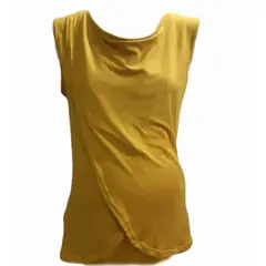 DMOM - Polera Maternal y Lactancia en Capas sin mangas color Mostaza