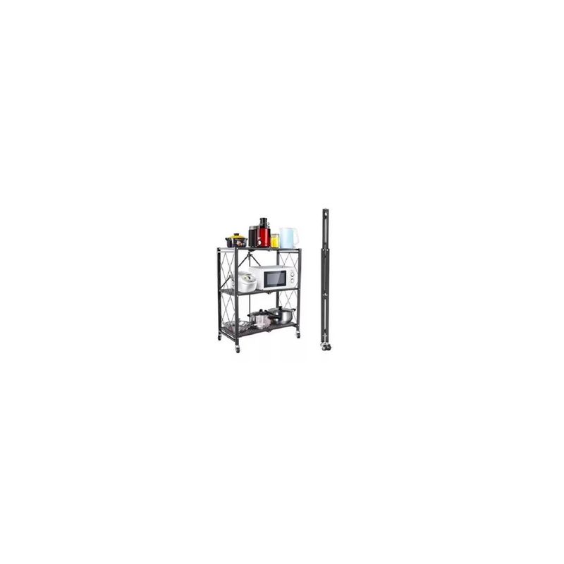 GENERICO - Estante Plegable Organizador 3 Niveles Con Ruedas