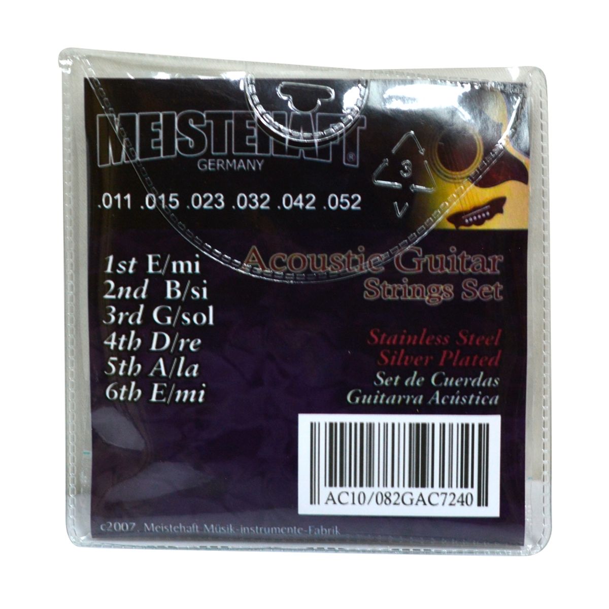 MEISTEHAFT - SET CUERDAS PARA GUITARRA ACÚSTICA MOD- AC-10 MEISTEHAFT