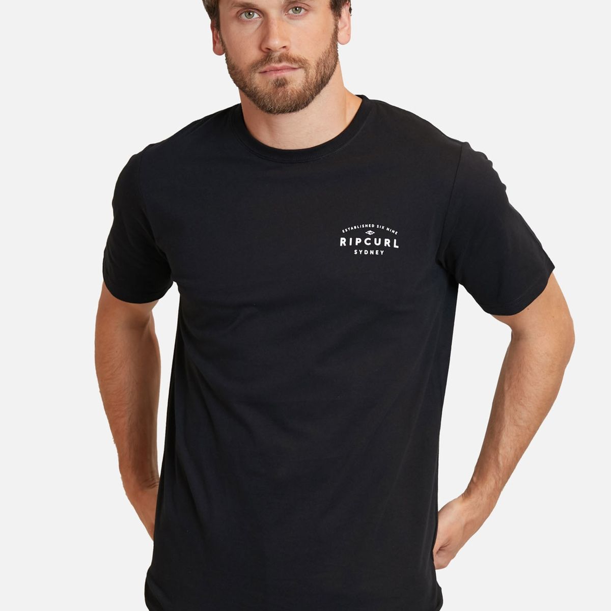 RIP CURL - Polera Journeys Dest Tee Sydney Negro Hombre Rip Curl