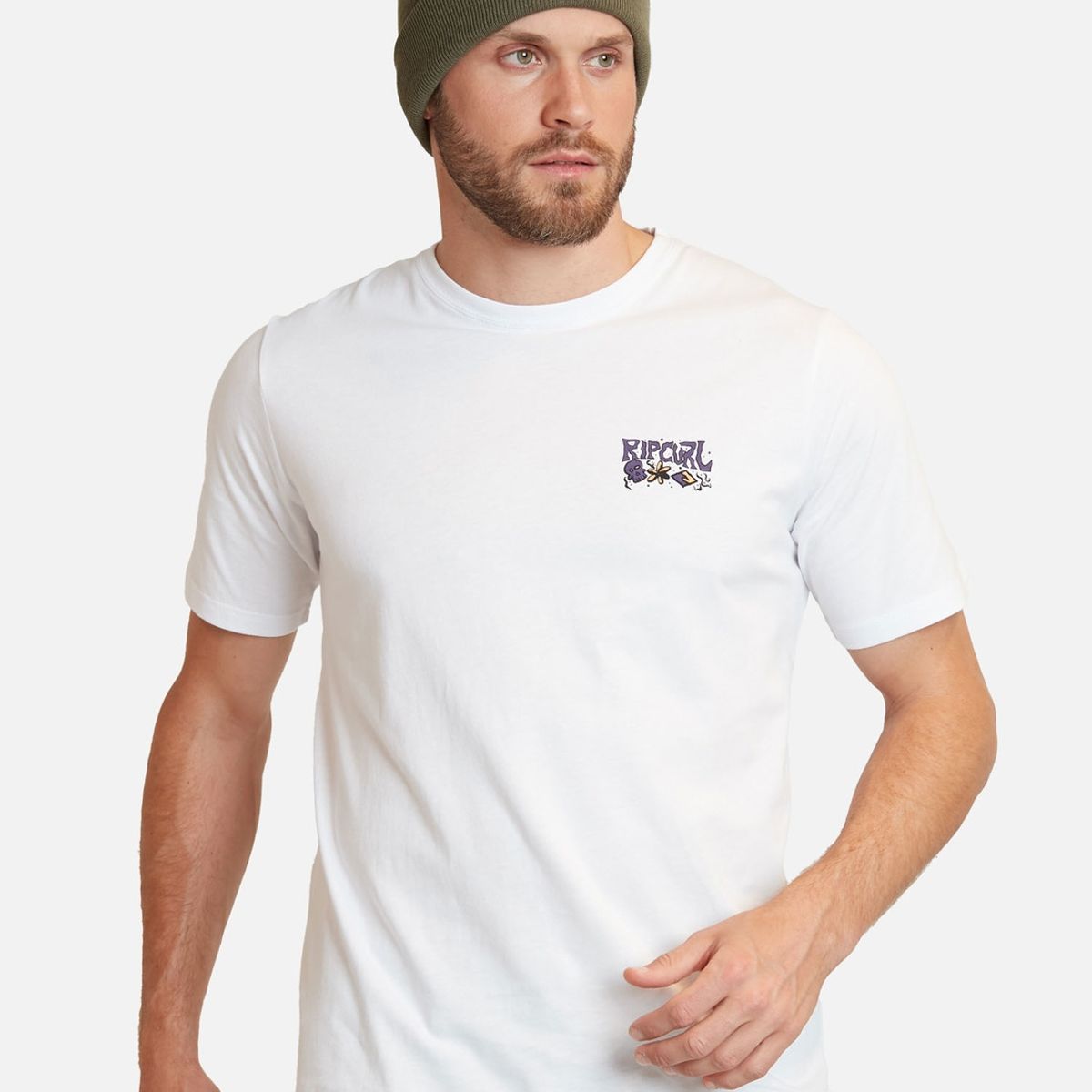 RIP CURL - Polera Pushin Daisies Ss Tee Blanco Hombre Rip Curl