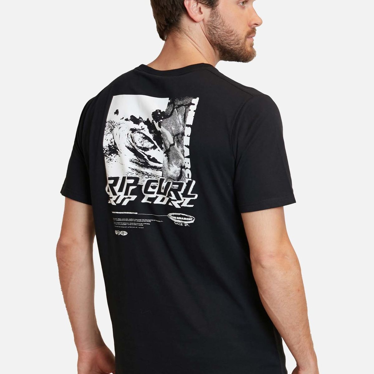 RIP CURL - Polera Made For The Search Negro Hombre Rip Curl