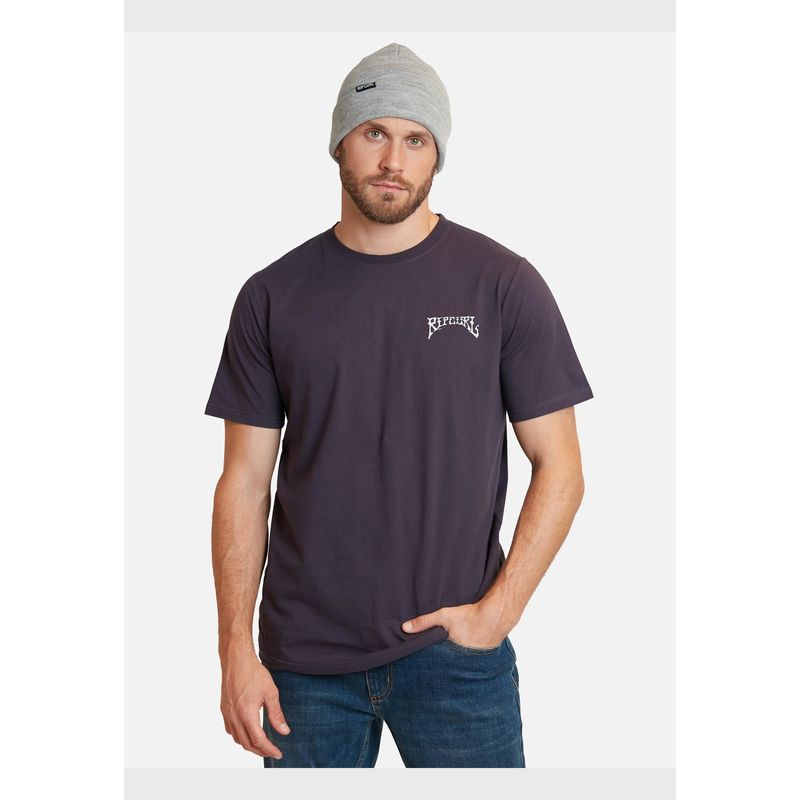 RIP CURL - Polera Made For The Search Tee Gris Hombre Rip Curl