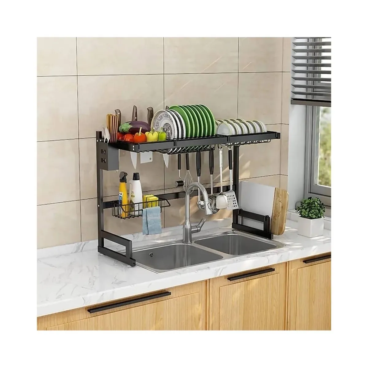 GENERICO - Seca Platos Escurridor De Loza 85 Cm 2 Niveles