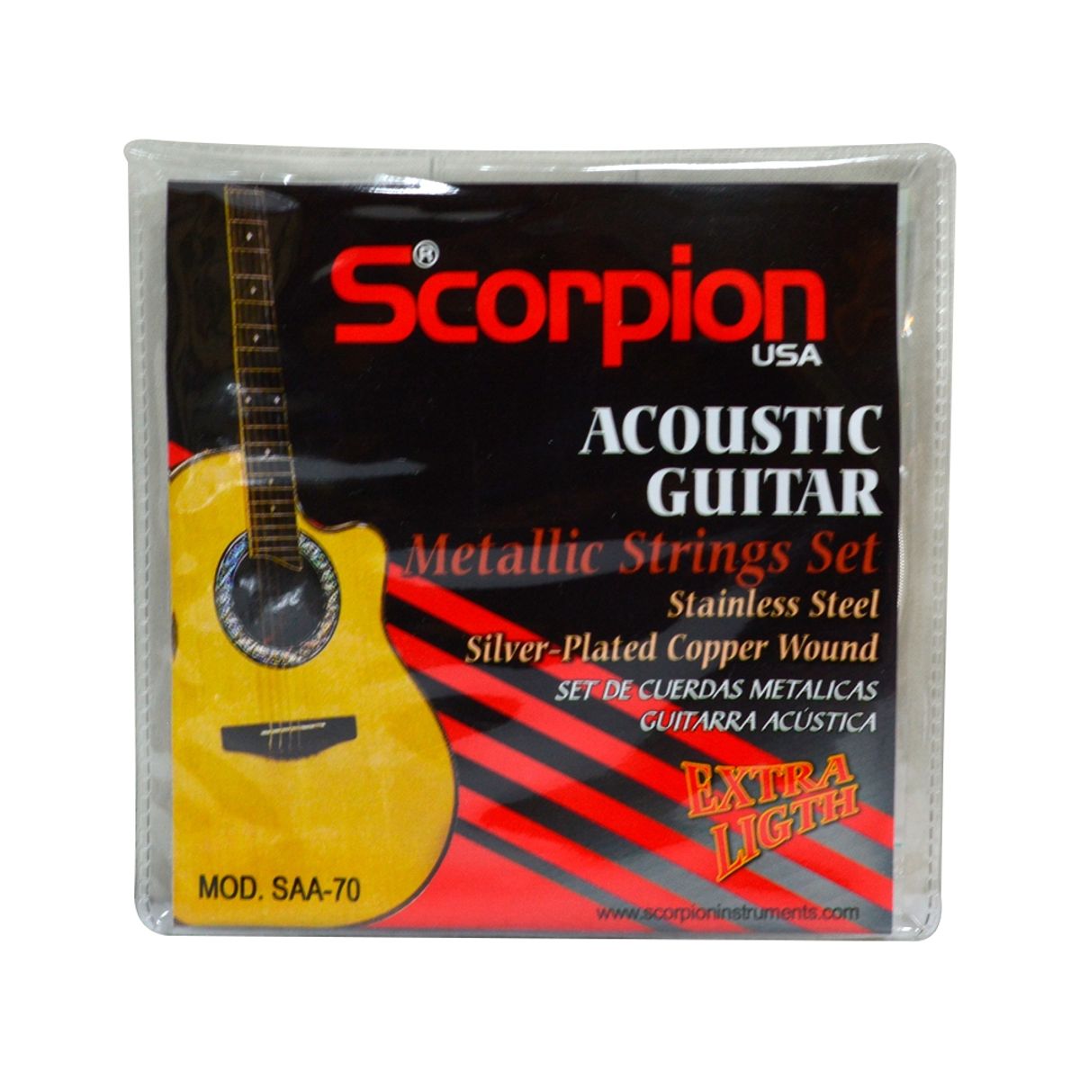 SCORPION - SET CUERDAS PARA GUITARRA ACÚSTICA MOD -SAA-70 SCORPION
