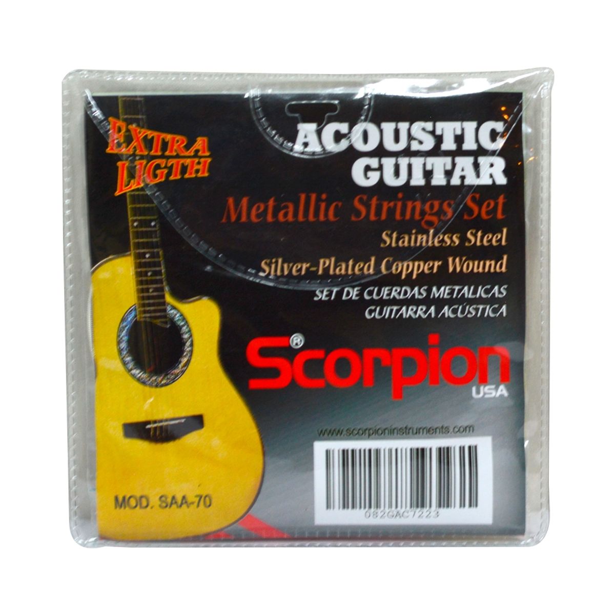 SCORPION - SET CUERDAS PARA GUITARRA ACÚSTICA MOD -SAA-70 SCORPION