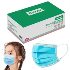 GENERICO - Mascarilla Desechable Niños Certificadas CJ 50 Un. - Azul