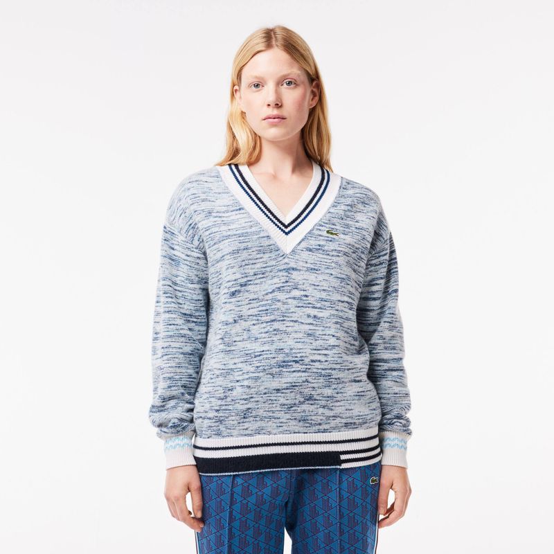 LACOSTE - Sweater Lacoste AF0652 Mujer Celeste LACOSTE