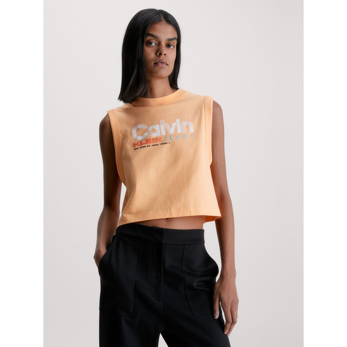 CALVIN KLEIN - Polera Artwork Muscle  Naranja Calvin Klein