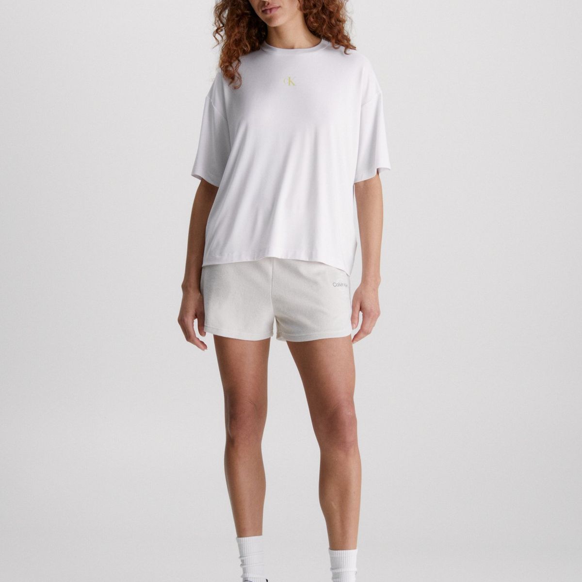 CALVIN KLEIN - Polera Back Boyfriend  Blanco Calvin Klein