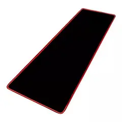 WEIBO - Mouse Pad Gamer XL Antideslizante Negro Borde Cosido