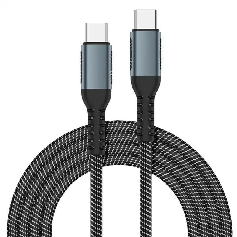GENERICO - Cable Tipo C a Tipo C 100w  Nylon Trenzado 2M