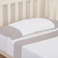 Sábana Básica Lisa Piqué Gris 220 Hilos Cuna